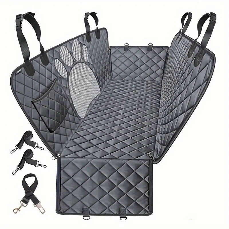 Dog Seat Cover Hammock Scratch Resistant Waterproof Anti Slip For Cars Rear Seat