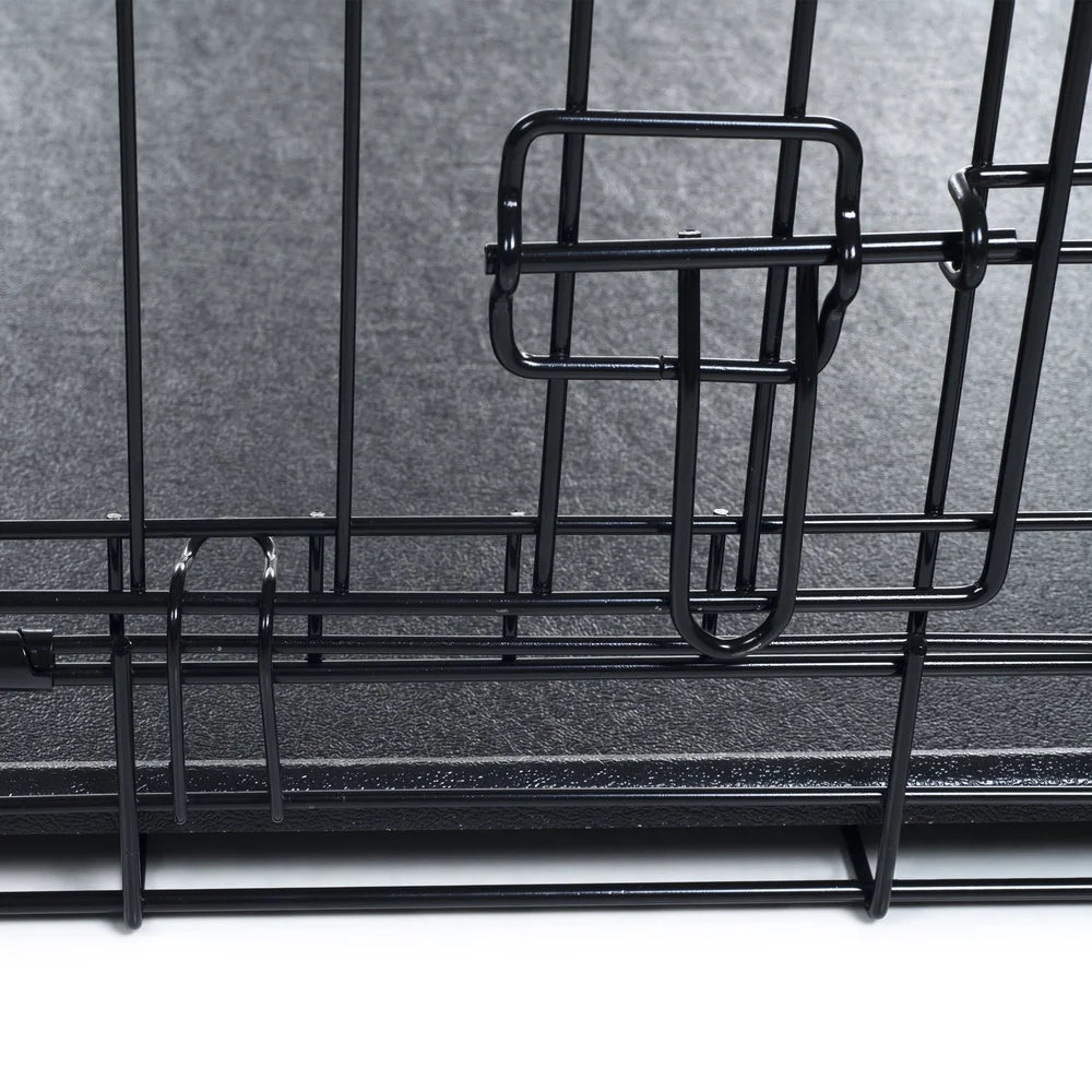 36 Inch Double Door Dog Crate Portable Kennel With Divider