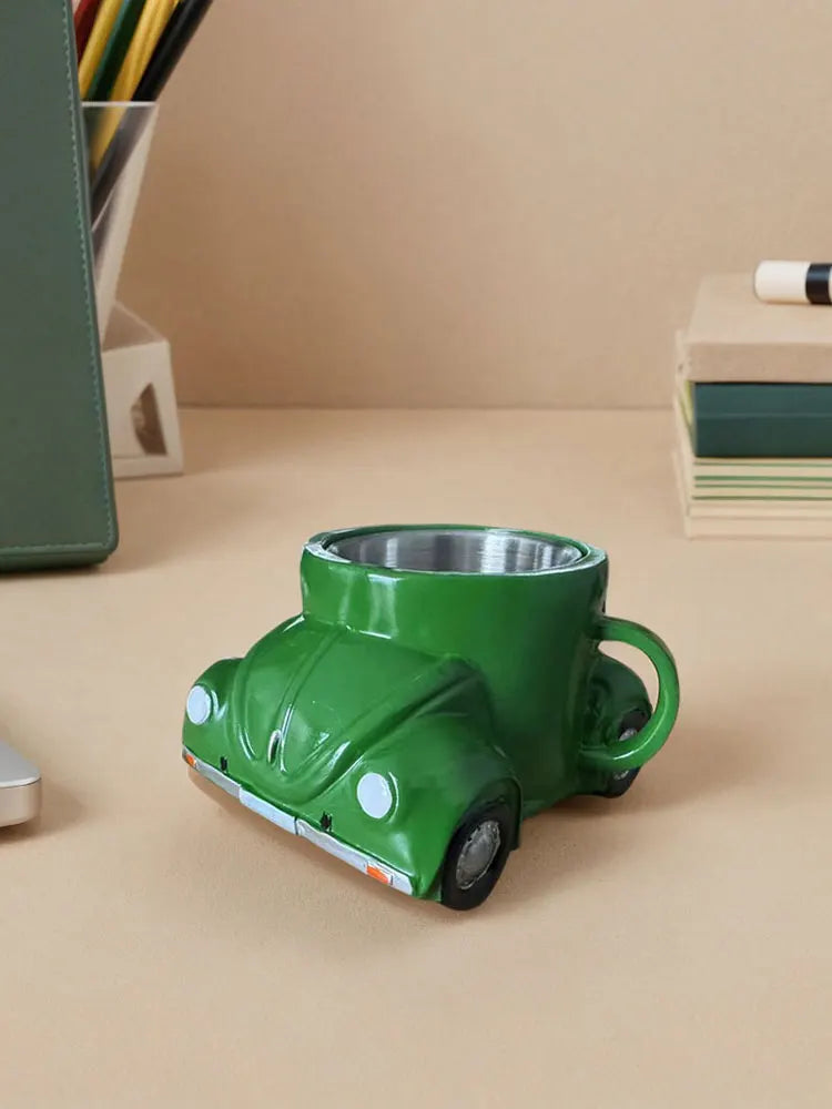 Stainless Steel Car Shaped Coffee Mug 150ml Retro Novelty