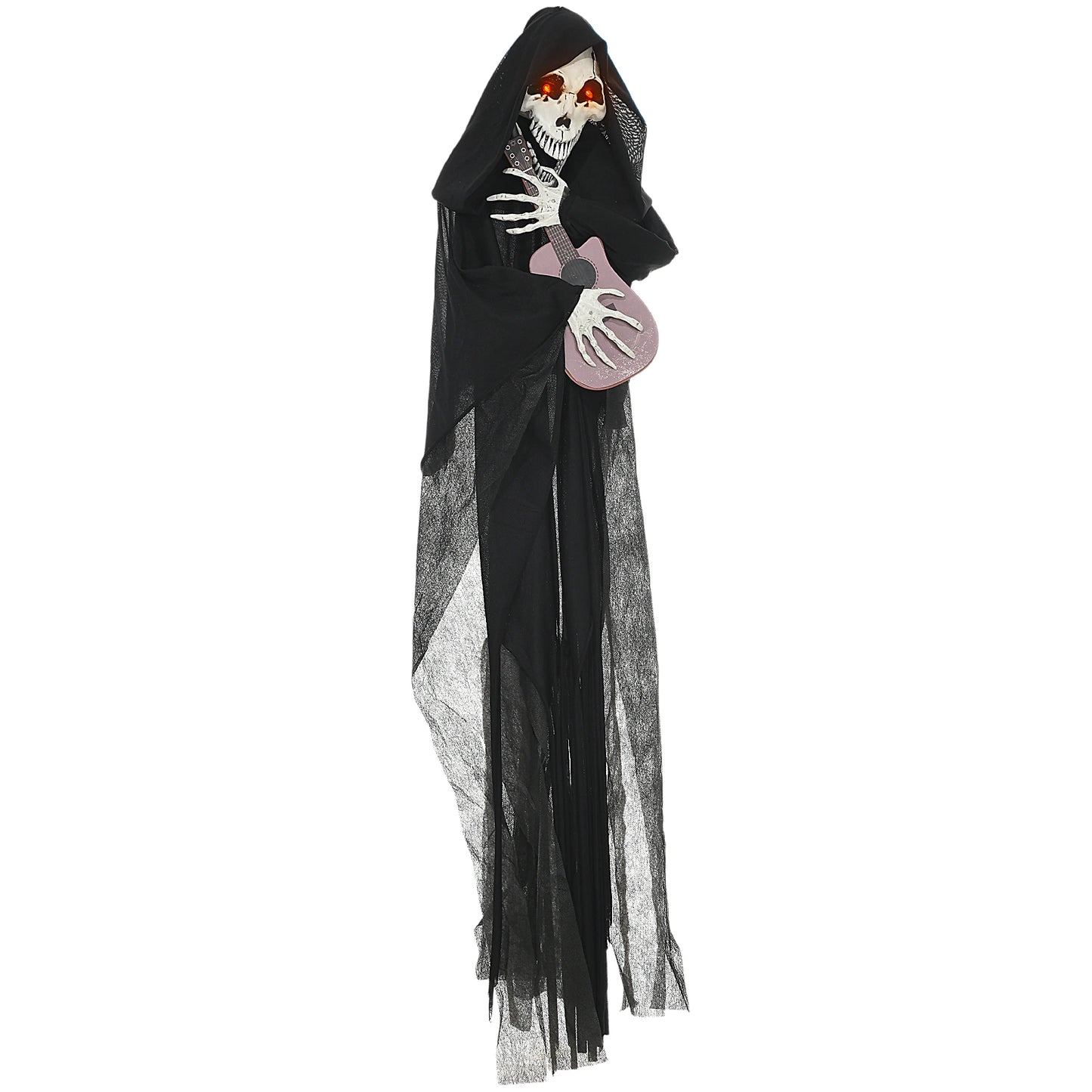 Guitar Playing Grim Reaper Halloween Animatronic Decoration