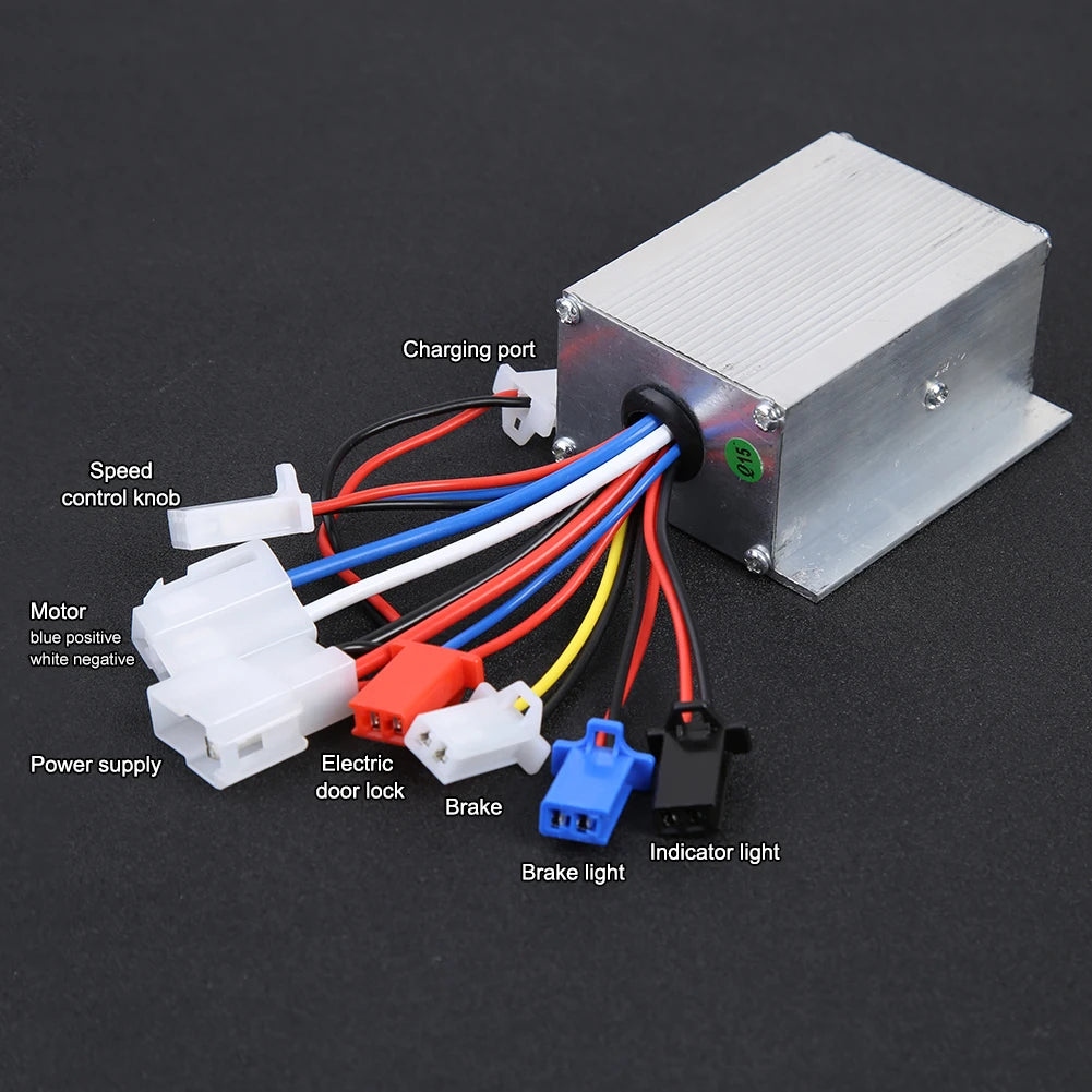 24V 250W E Bike Scooter Brush Motor Controller Lightweight