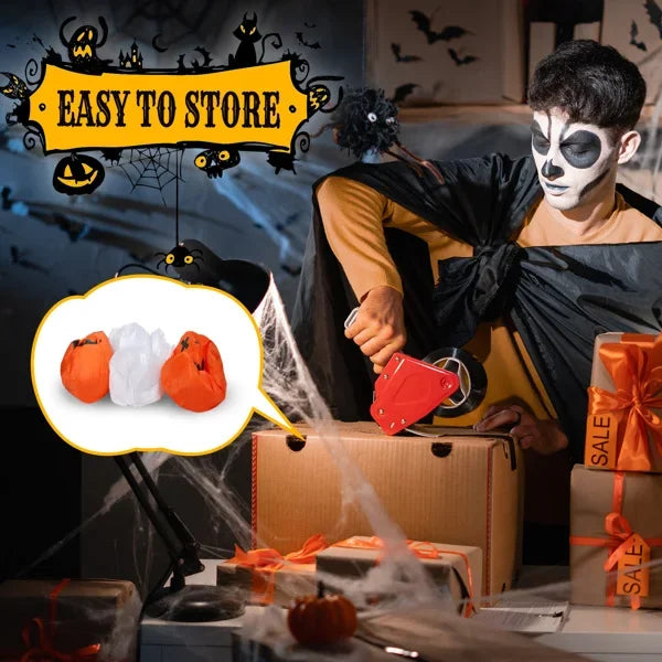 11.8ft Pumpkin Spider White Ghost Inflatable With LEDs