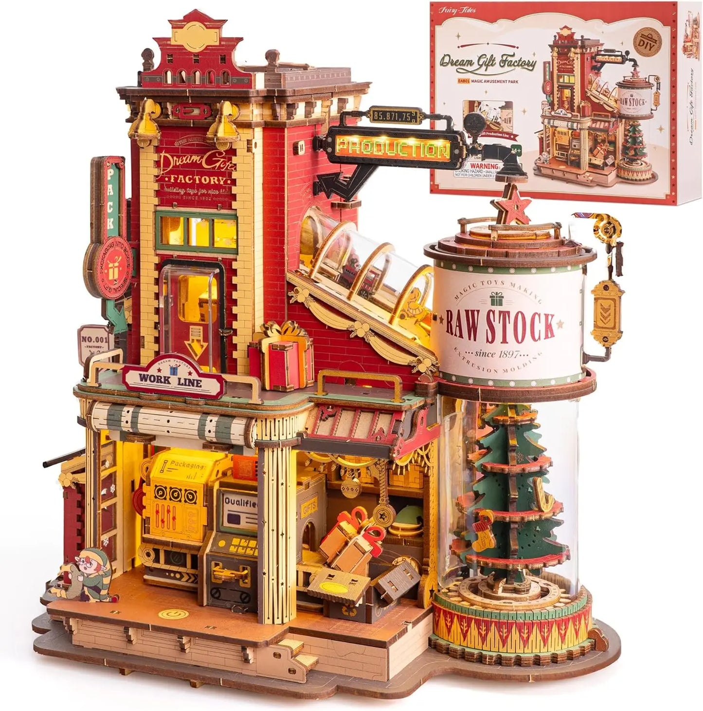 Robotime Rokr Wooden Music Box Dream Gift Factory 3D Kit