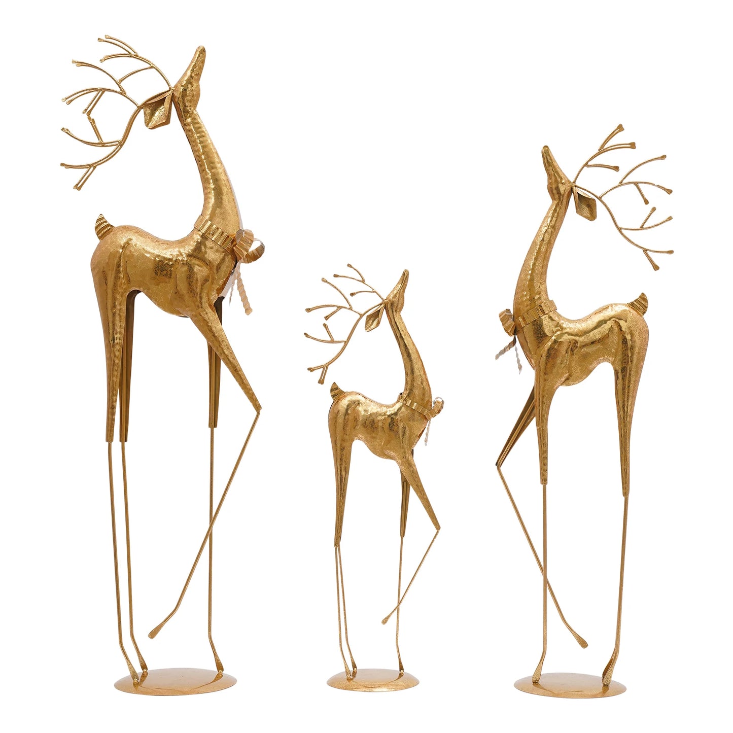 House Studio Gold Reindeer Statue Christmas Decor Indoor