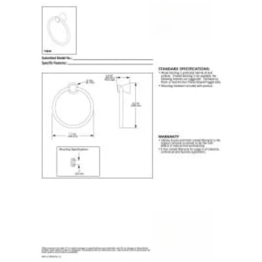 Champagne Bronze Towel Ring Stainless Steel For Bathrooms
