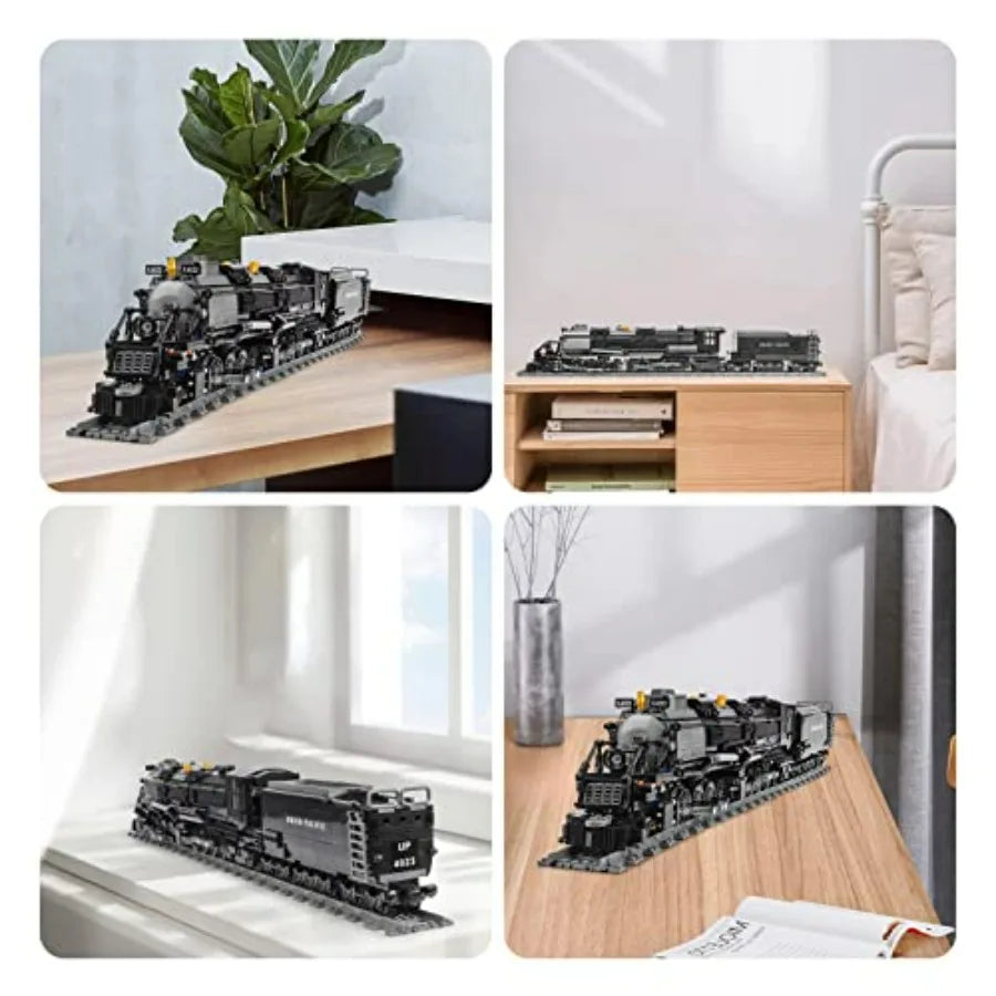 Steam Model Train Building Blocks Set 1608 Pieces Locomotive Display Toy