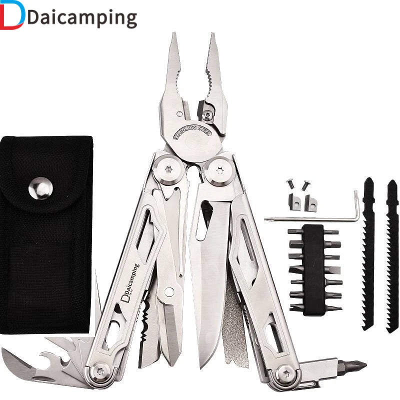 Daicamping DL30 Multitool EDC Clamp Knife Scissors Pliers