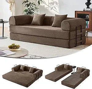 DAFIFY Corduroy 79 Inch Modular Sofa Bed With Fixed Frame