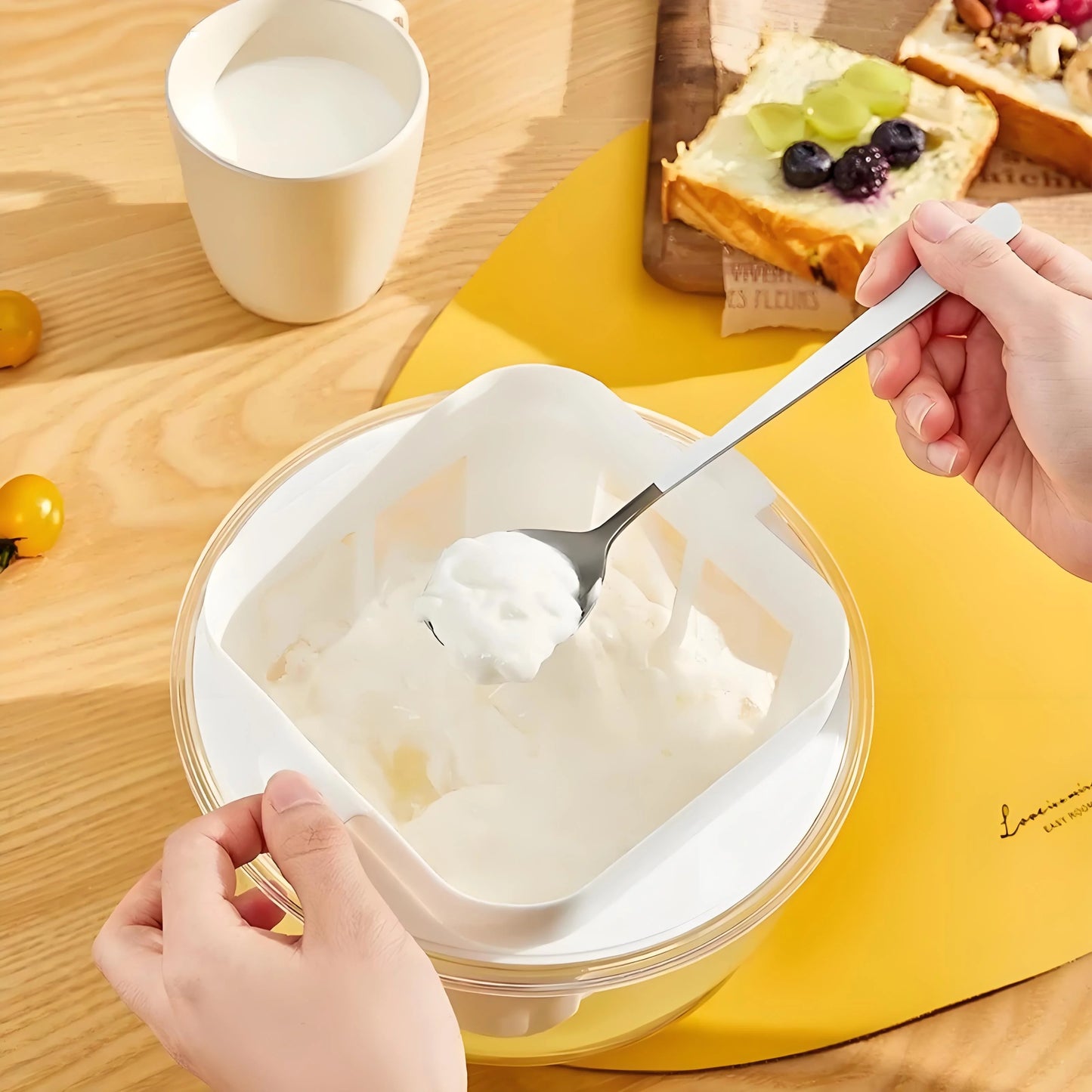 3 In 1 Yogurt Cheese And Soy Milk Maker Stainless Strainer