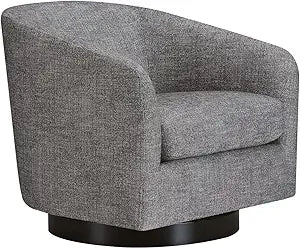 Forest Green Swivel Velvet Barrel Chair FSC Certified Upholstery Fully Assembled