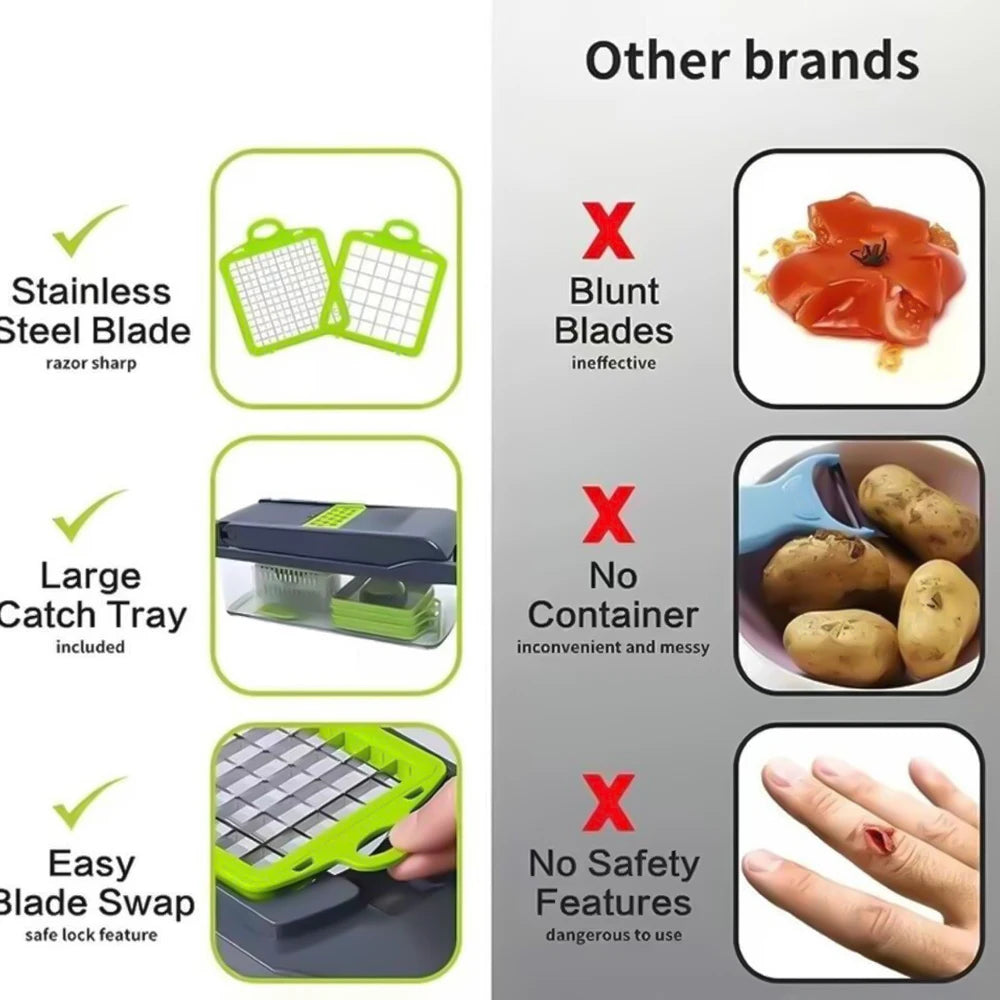 14 In 1 Multifunctional Vegetable Chopper Slicer Shredder