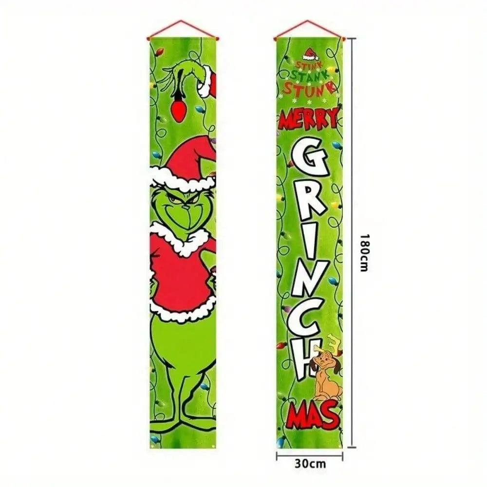 Christmas Porch Sign Door Banner Merry Christmas Decor