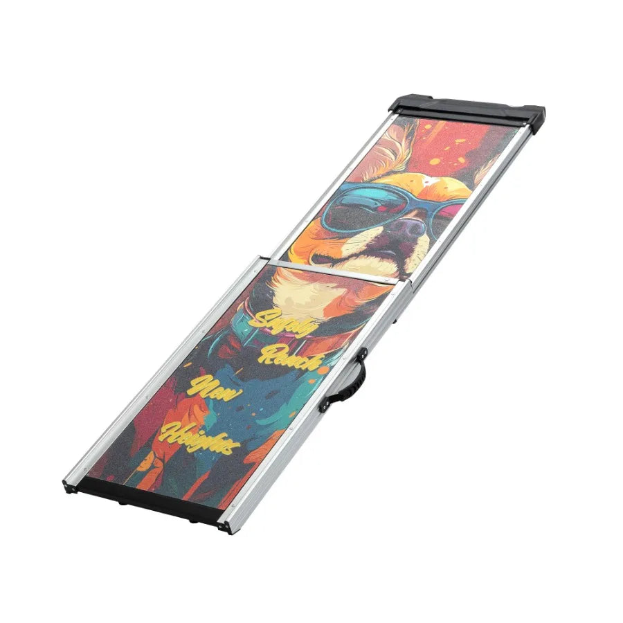 Retractable Aluminum Dog Ramp For Cars SUVs Non Slip