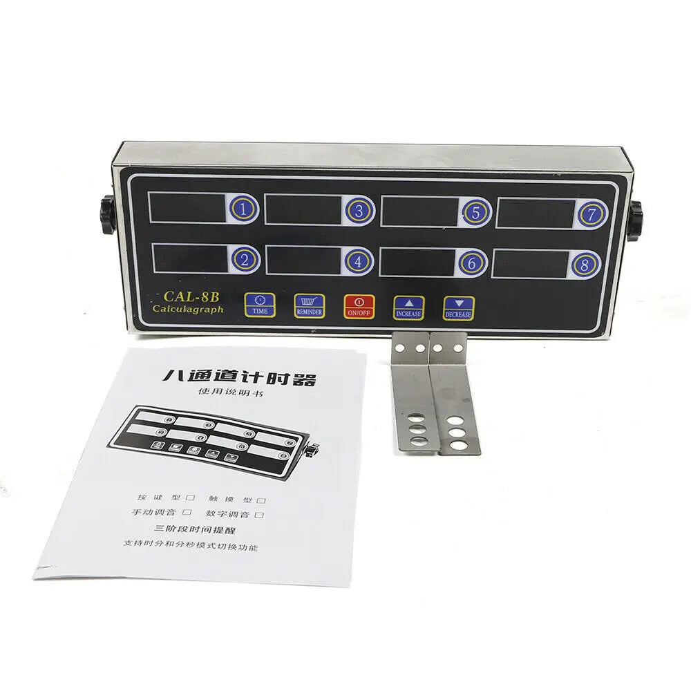 Stainless Steel Digital Cooking Timer 8 Channels Reminder