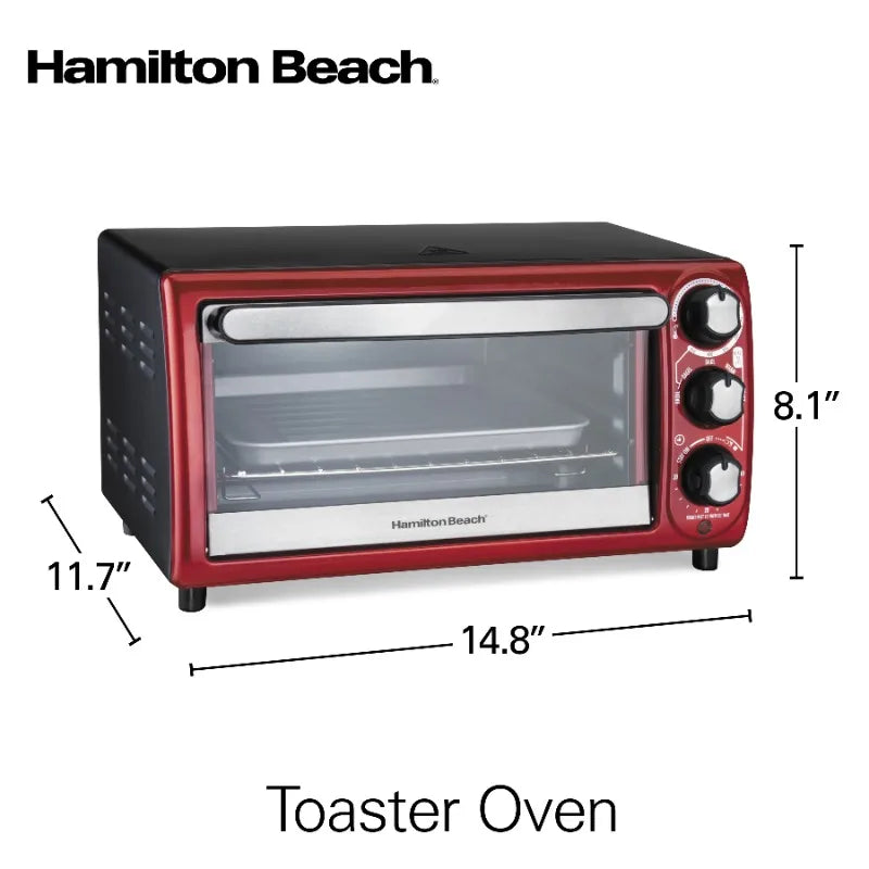 Hamilton Beach 4 Slice Toaster Oven With 5 Versatile Cooking Modes
