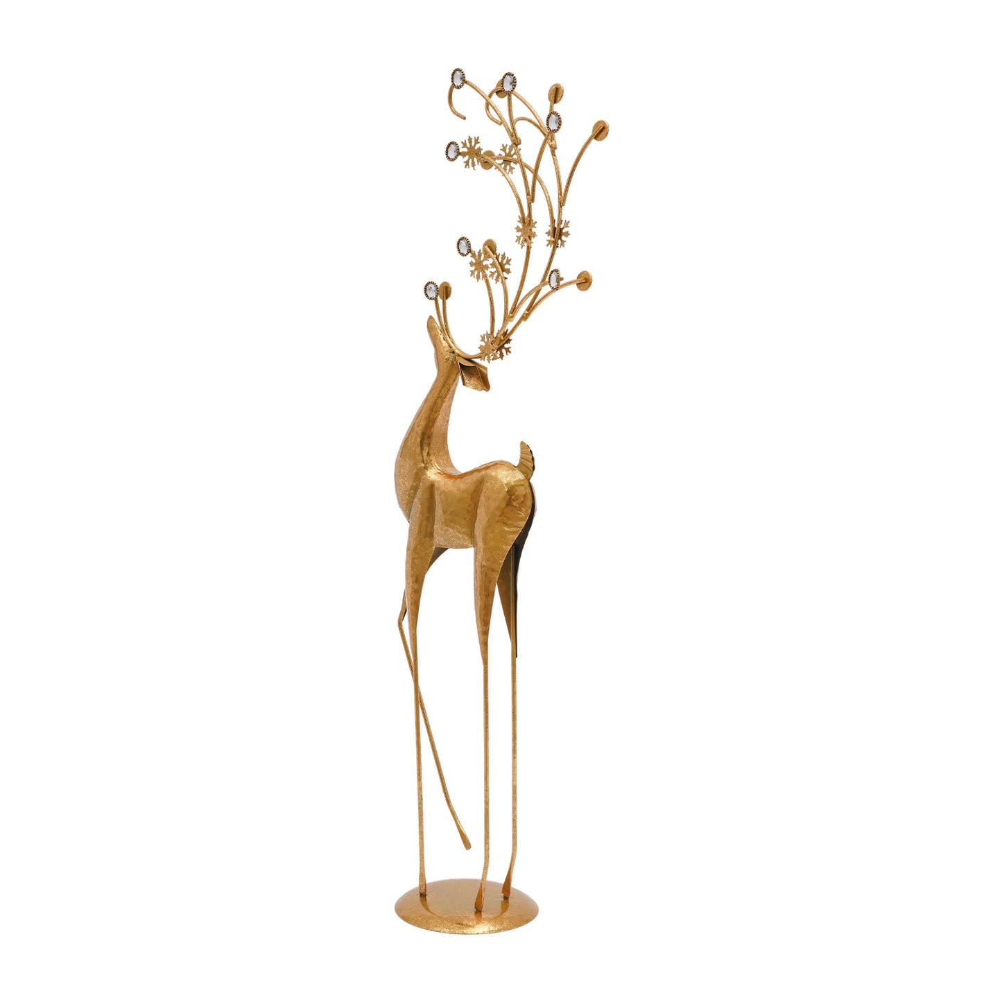 House Studio Gold Reindeer Statue Christmas Decor Indoor
