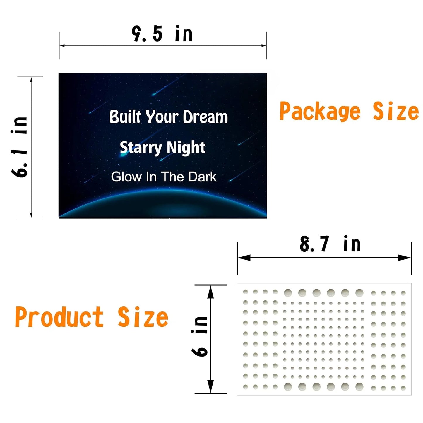 808 Pack Glow in The Dark Stars for Ceiling Glowing Wall Decals Decor Stickers Green and Sky Blue