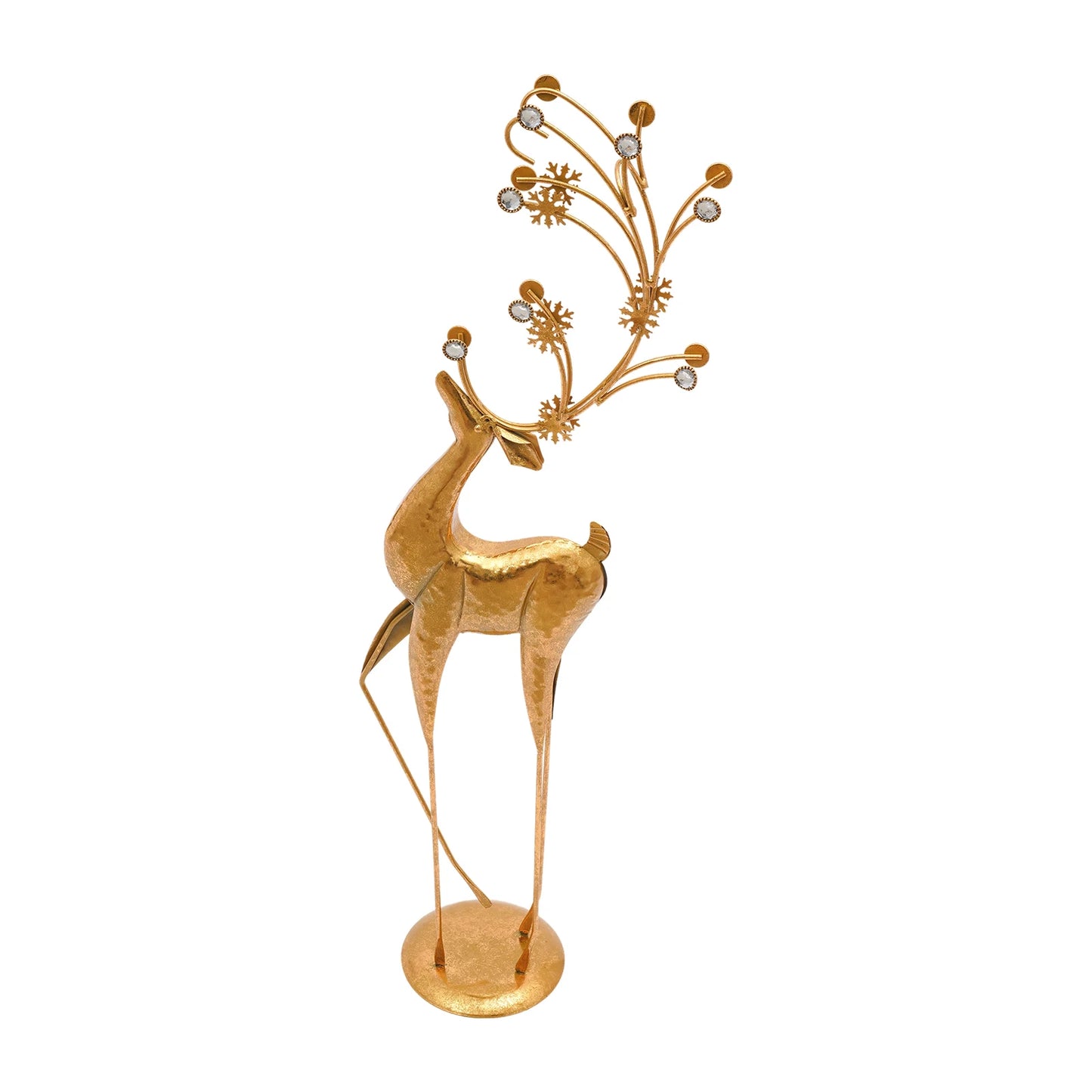 House Studio Gold Reindeer Statue Christmas Decor Indoor