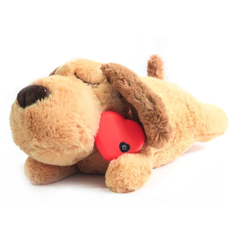 Cute Heartbeat Puppy Training Toy Plush Snuggle Sleep Aid