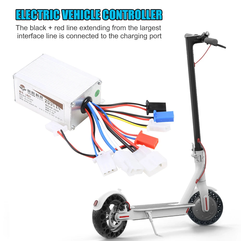 24V 250W E Bike Scooter Brush Motor Controller Lightweight