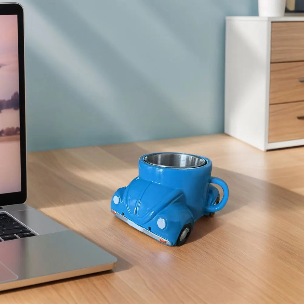 Stainless Steel Car Shaped Coffee Mug 150ml Retro Novelty