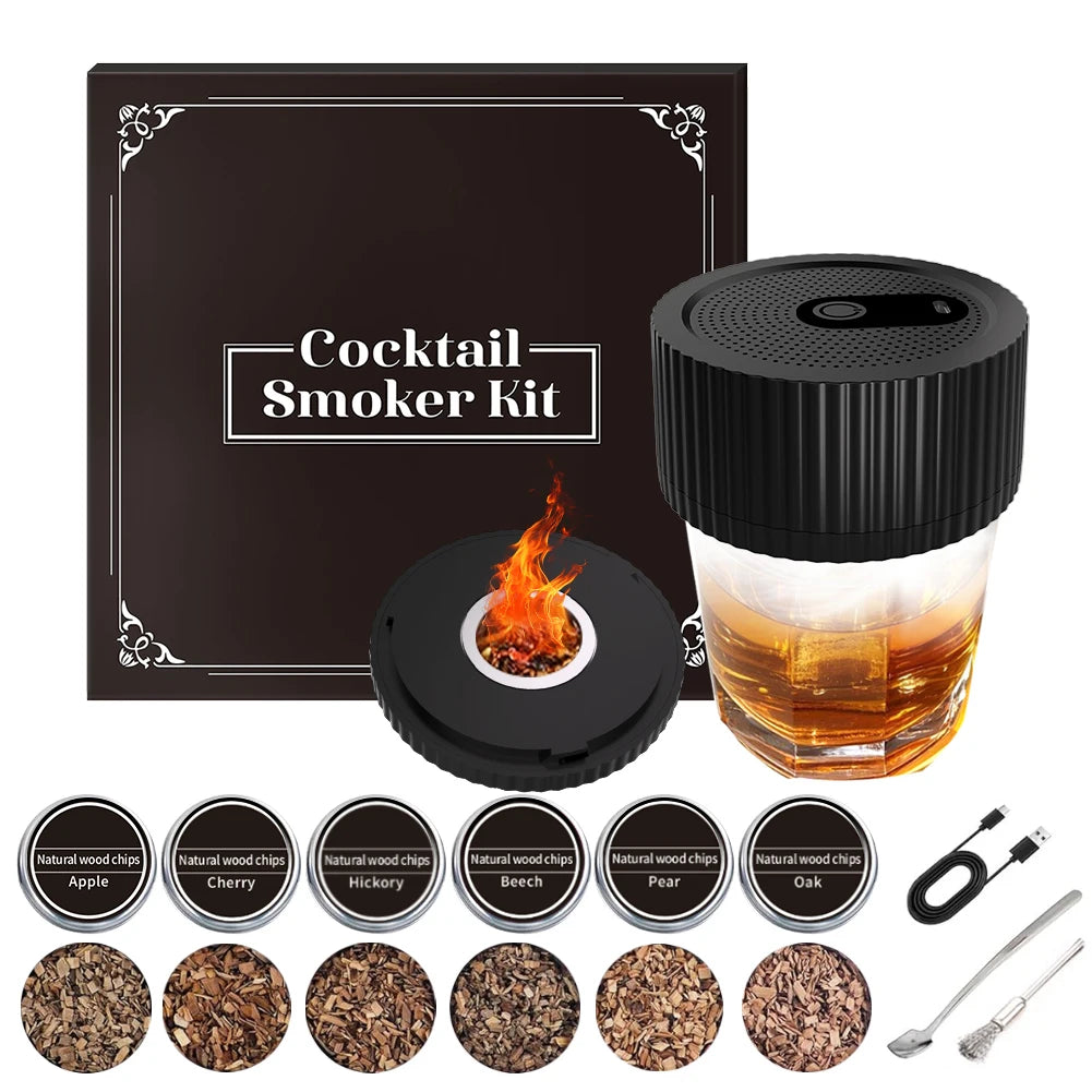 Electric Whiskey Smoker Kit With Six Flavors Wood Chips