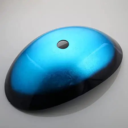 Oval Blue Glass Vessel Sink With Faucet Boat Shape