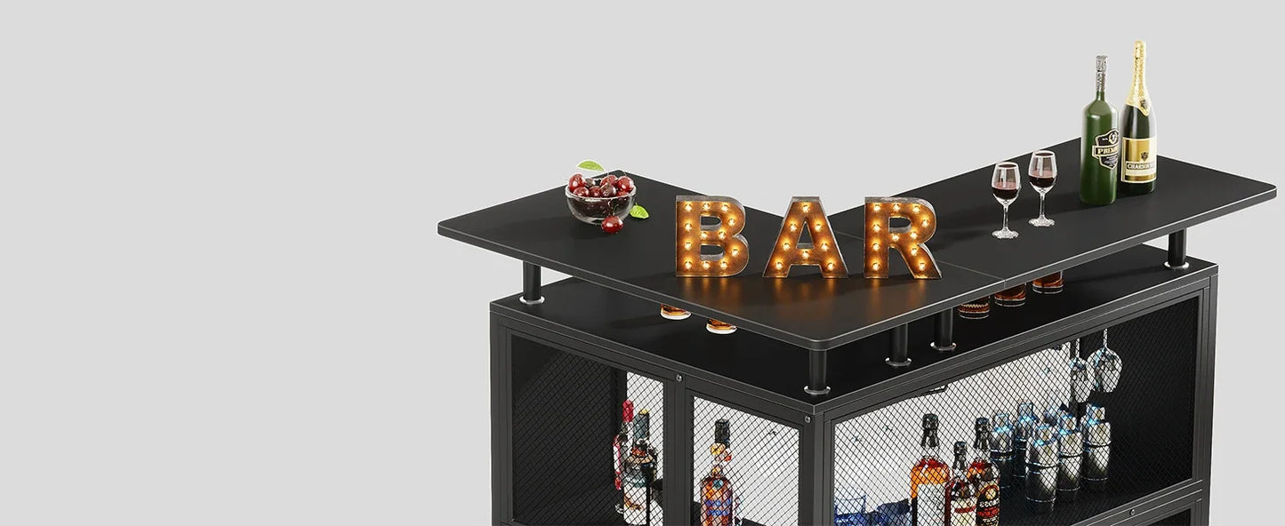 Tribesigns Modern Home Bar Unit Mini Liquor Table Cabinet