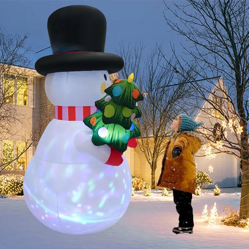 8 Ft Christmas Inflatable Snowman Yard Decoration LED Lights