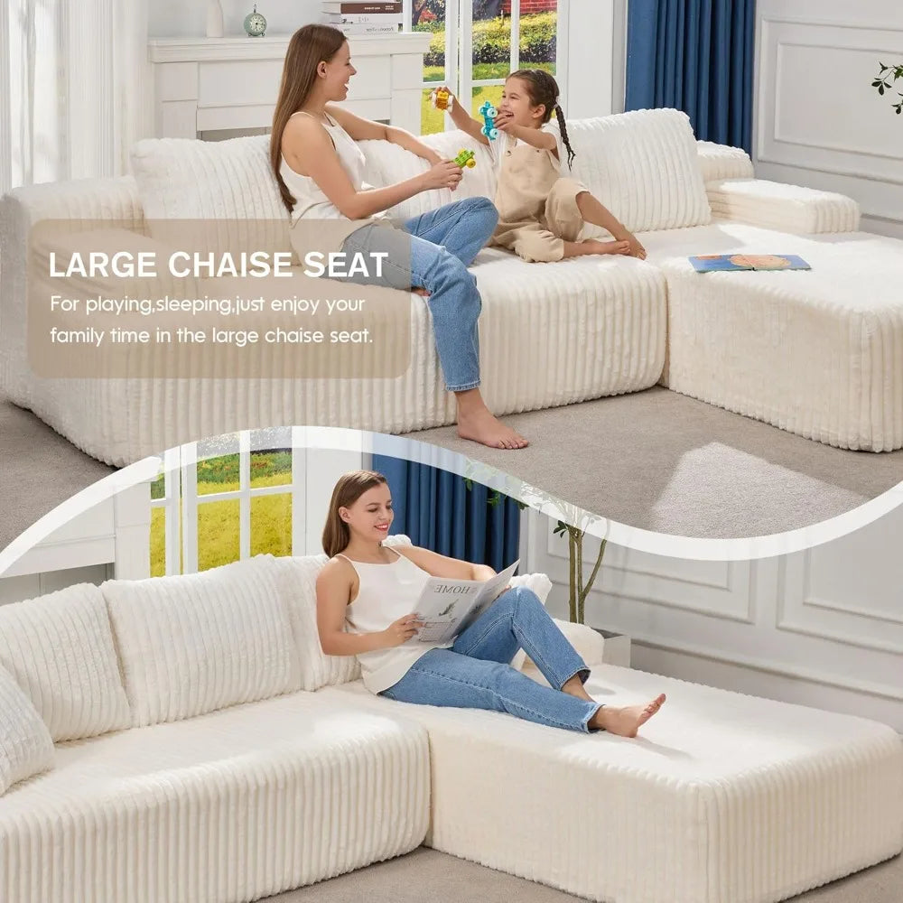 Modular Sectional Sofa L Shaped Memory Foam Living Room
