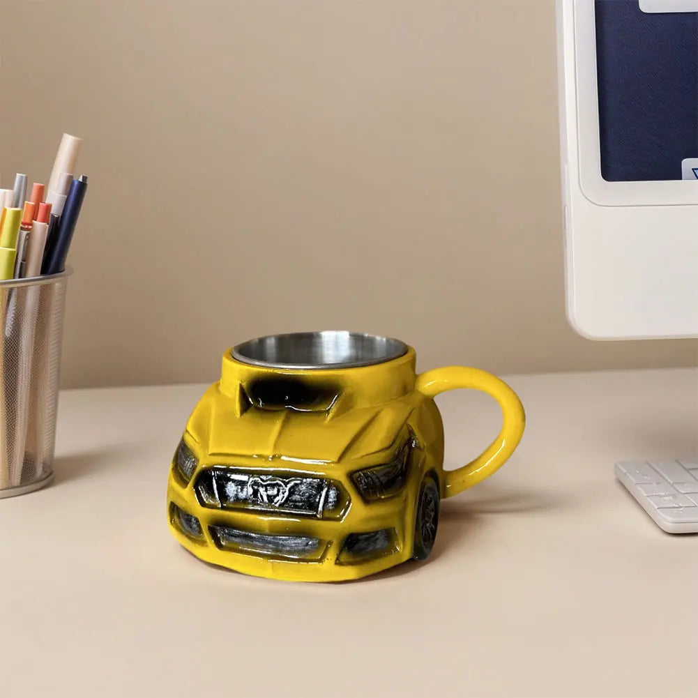 Handcrafted Car Shaped Stainless Steel 300ML Coffee Mug