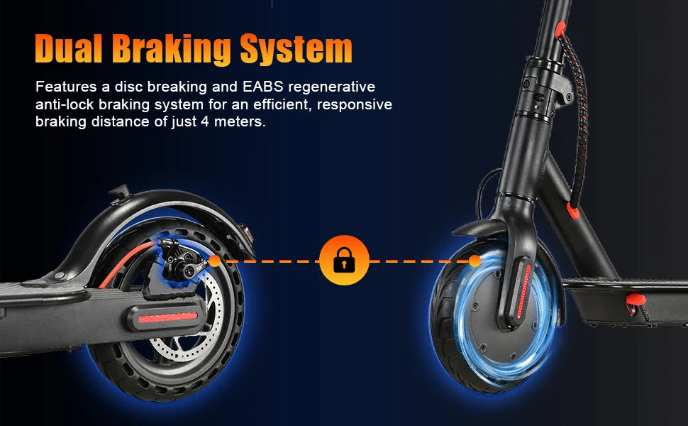 Foldable 350W Electric Scooter 30kmh Explosion Proof Tires