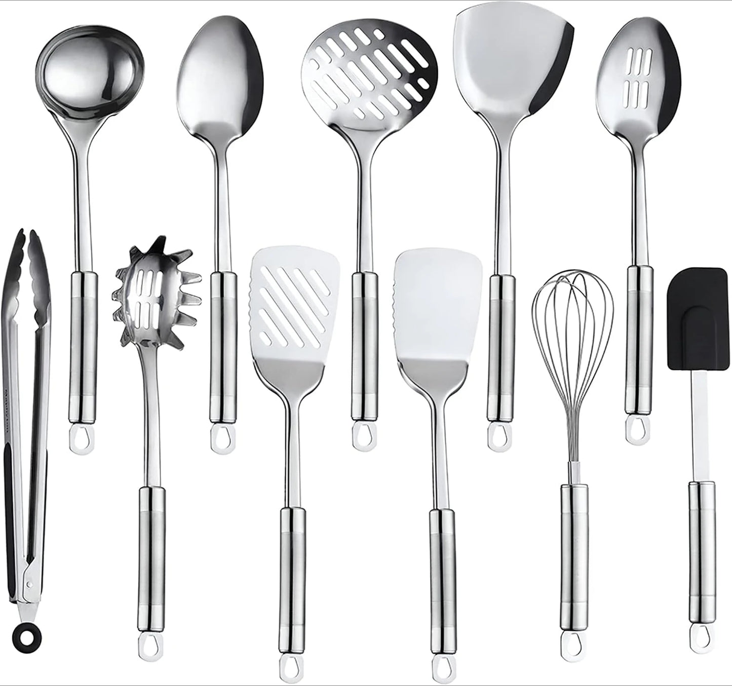 Cooking Utensil Set 11 Piece Stainless Steel Utensils