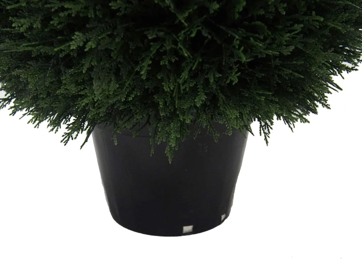 24 Inch Artificial Silk Cedar Topiary Ball UV Resistant Indoor Outdoor Potted Natural Green Home Patio Tabletop Faux Bush