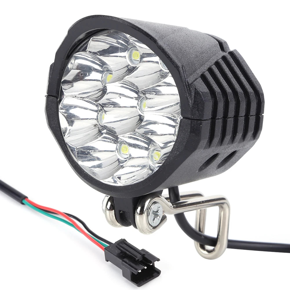 48V Electric Bicycle Front Light High Brightness LED Horn