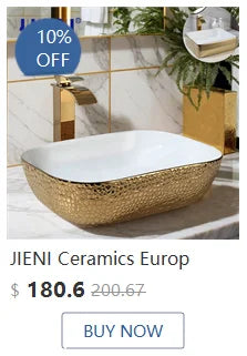 Jieni Glass Waterfall Spout Brass Faucet Oil Rubbed Bronze
