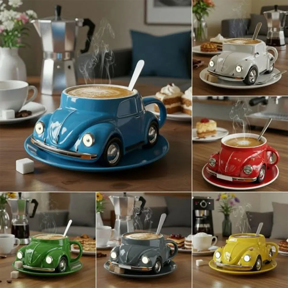 Stainless Steel Car Shaped Coffee Mug 150ml Retro Novelty