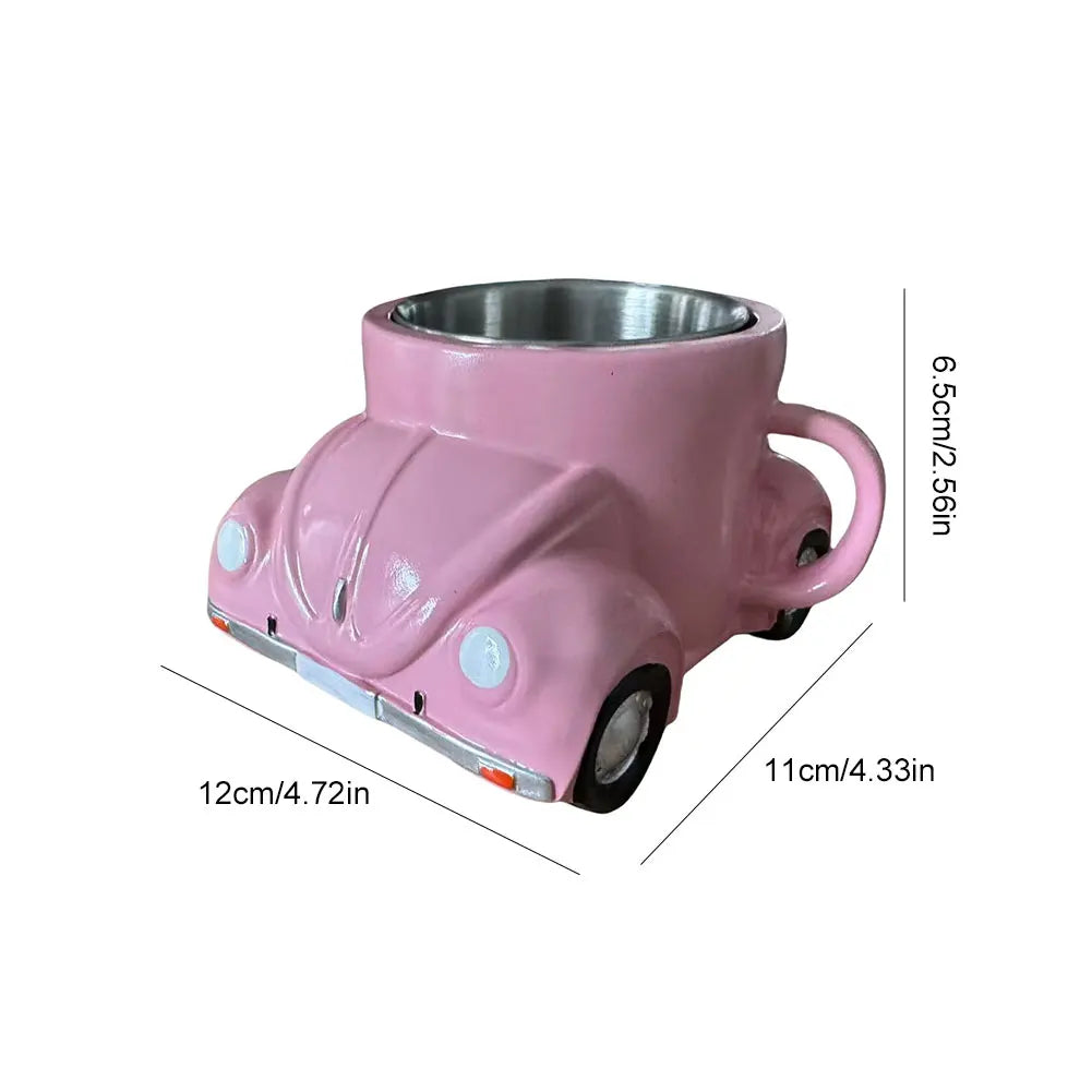 Stainless Steel Car Shaped Coffee Mug 150ml Retro Novelty