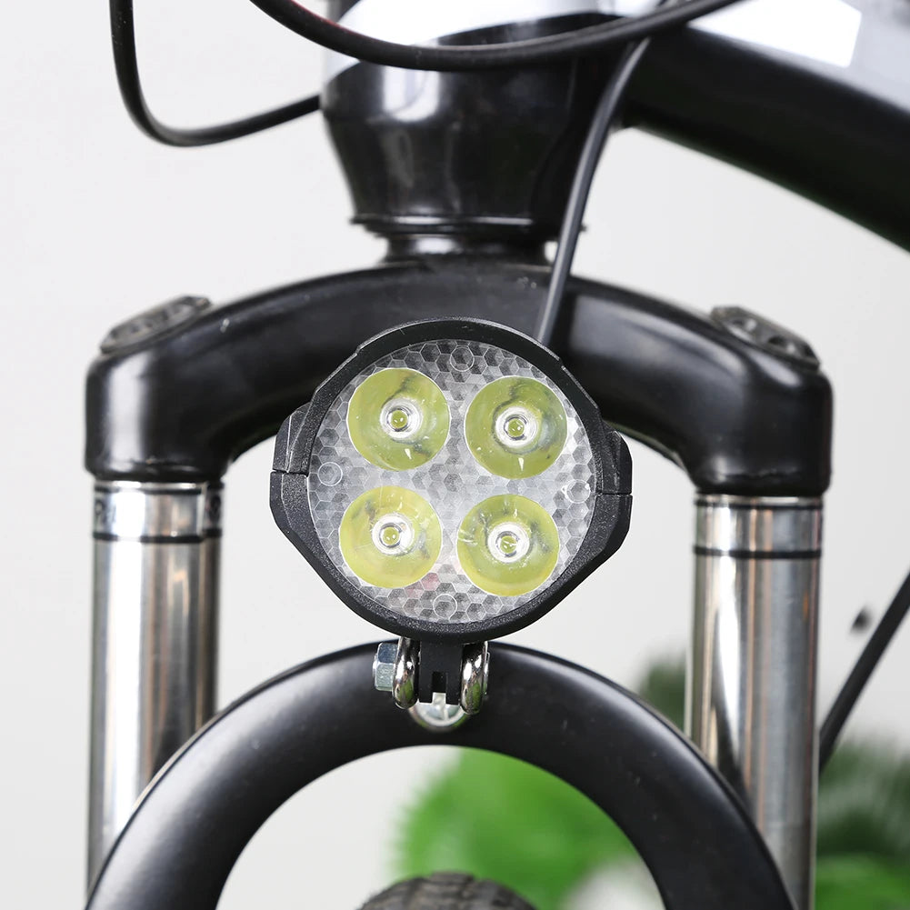 Electric Bicycle Light With Horn 48V LED Front Easy Install