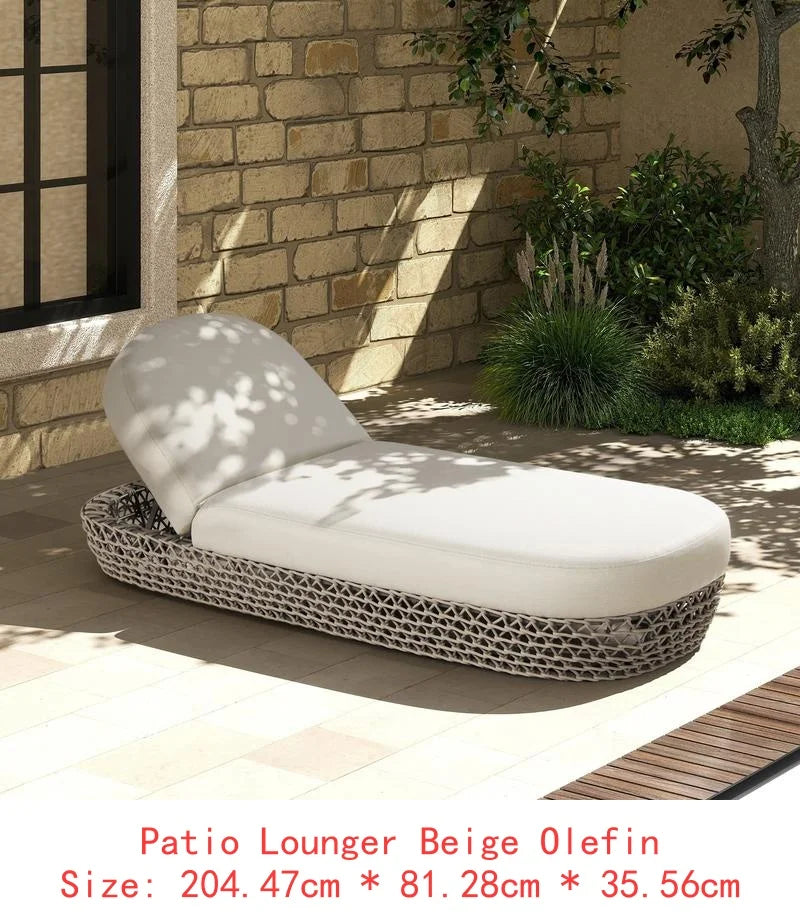 71 Inch Upholstered Patio Deep Seating Sofa Wheat Beige Axroma Olefin Fabric