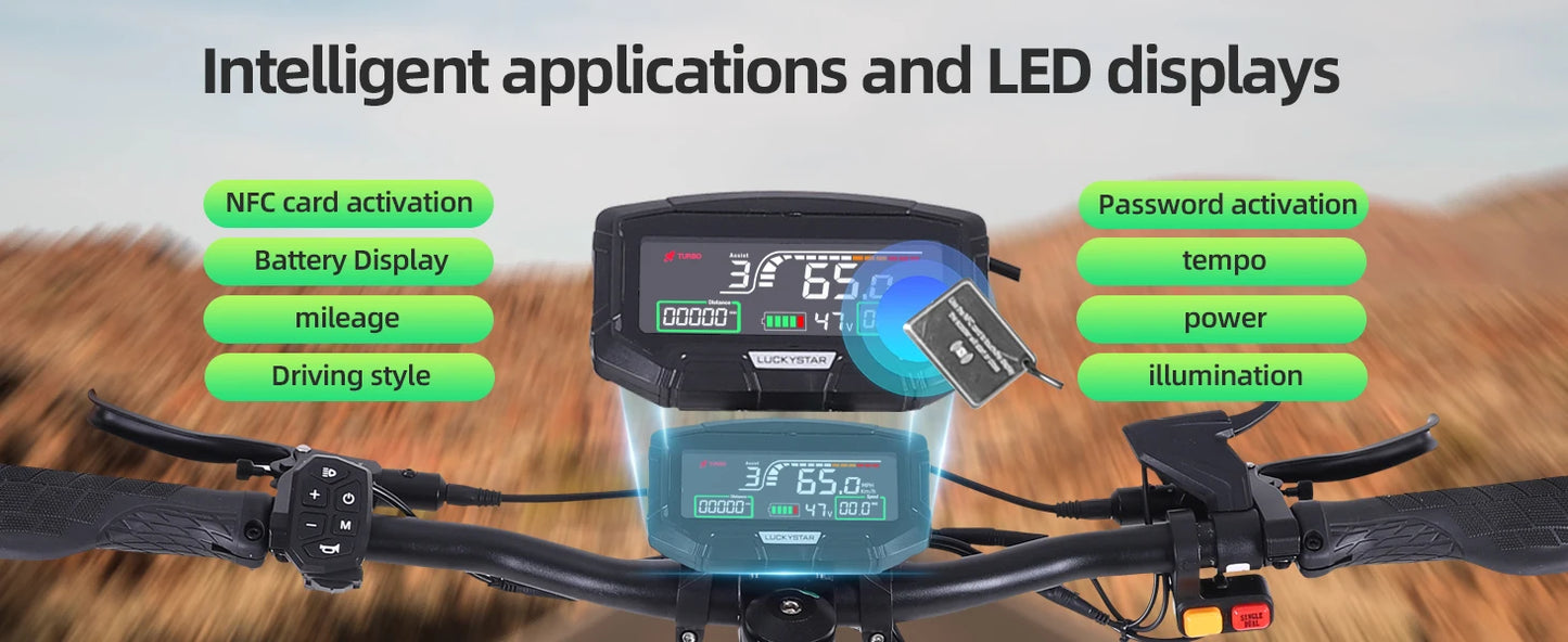 6000W High Power Electric Scooter Offroad Foldable 60V 38Ah