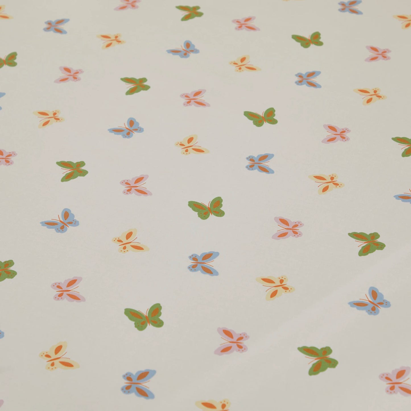 4 Piece 600 TC 100 Percent Egyptian Cotton Fitted Sheet Set Colorful Butterfly Shabby Chic Soft and Skin Friendly