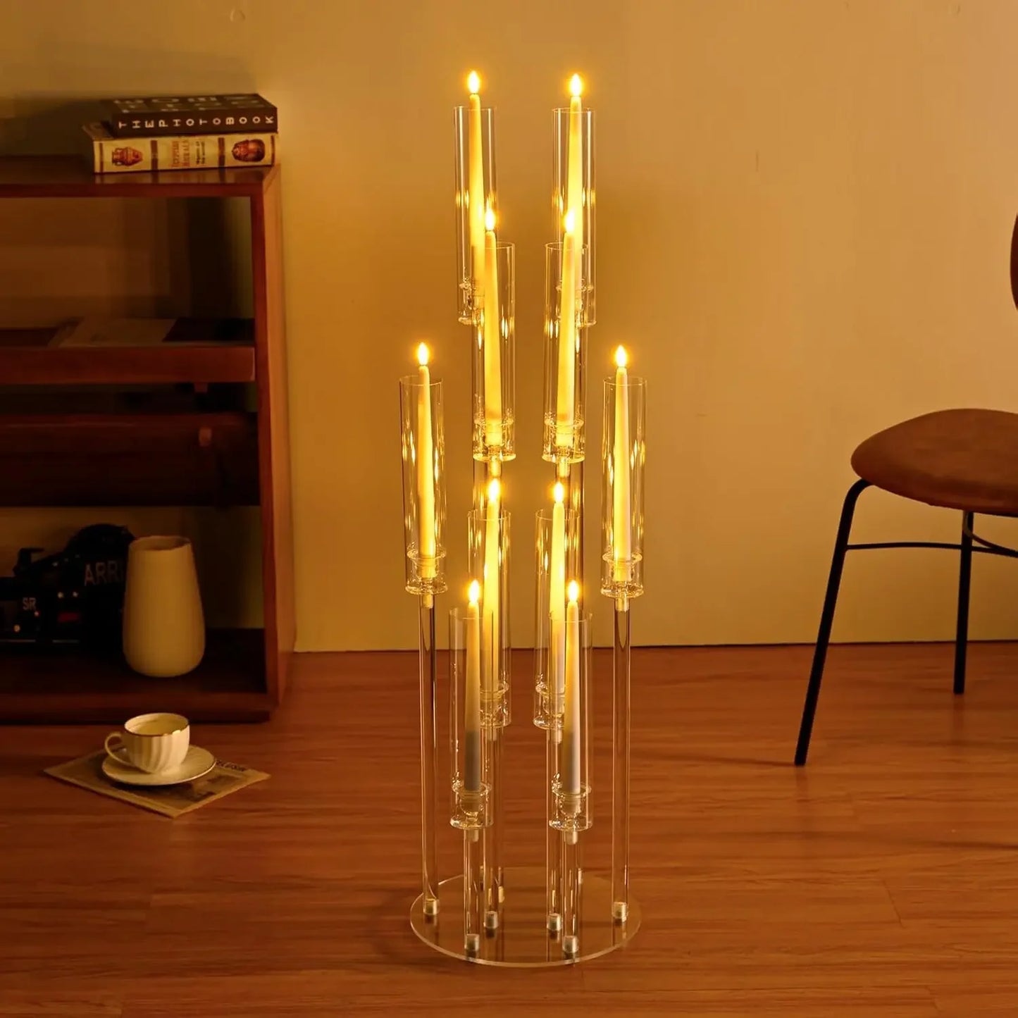 Acrylic Candelabra Centerpiece 10 Arm For Wedding Tables