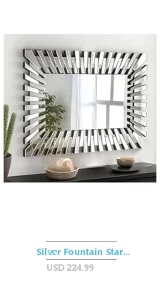 Crystal Crush Diamond Mirror 16x20 Luxury Wall Mirror for Home Décor Accent in Bathroom Bedroom and Entryway