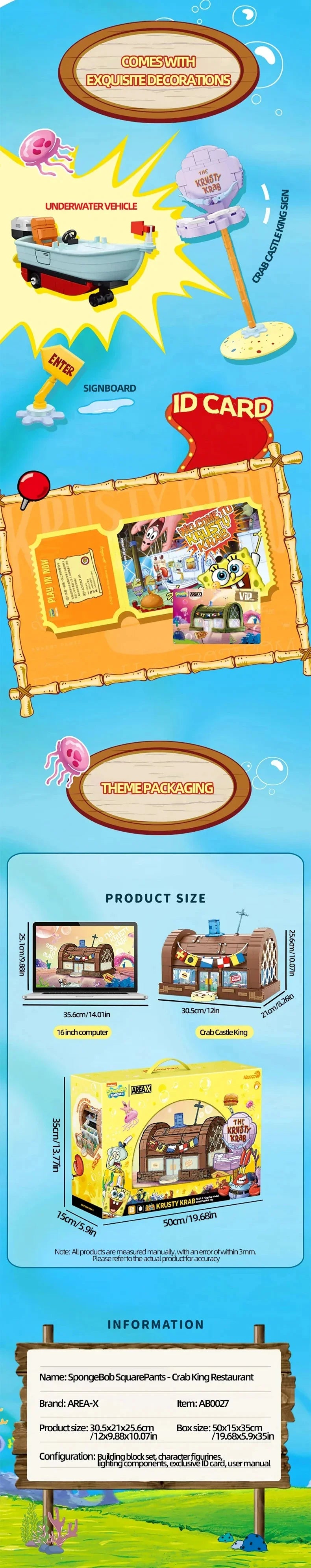 SpongeBob Patrick Star Krusty Krab Light Blocks Set