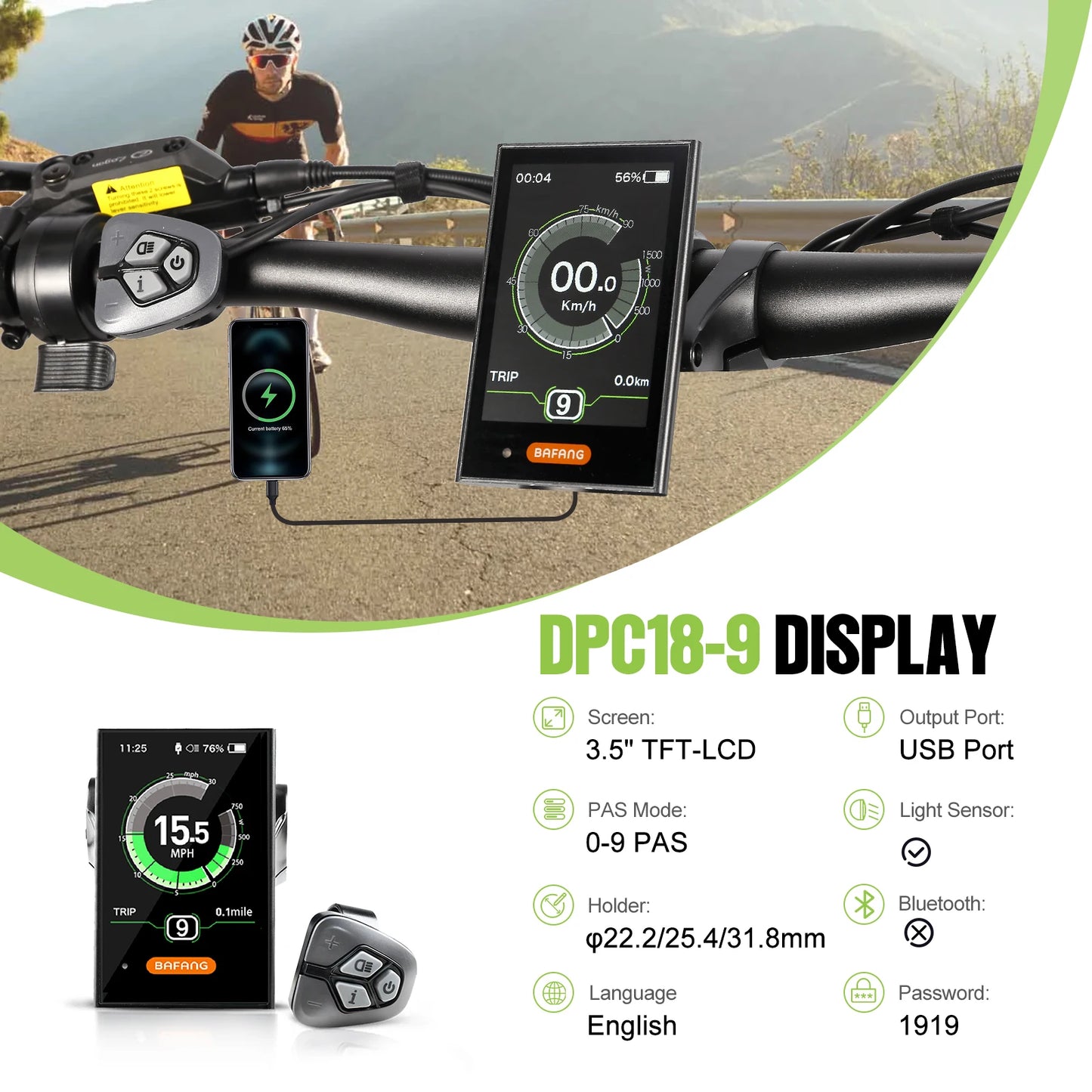 BAFANG UART CAN Display DPC18 DZ40 DM03 EKD01 Bluetooth