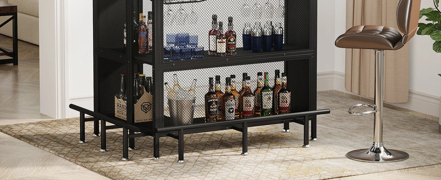 Tribesigns Modern Home Bar Unit Mini Liquor Table Cabinet