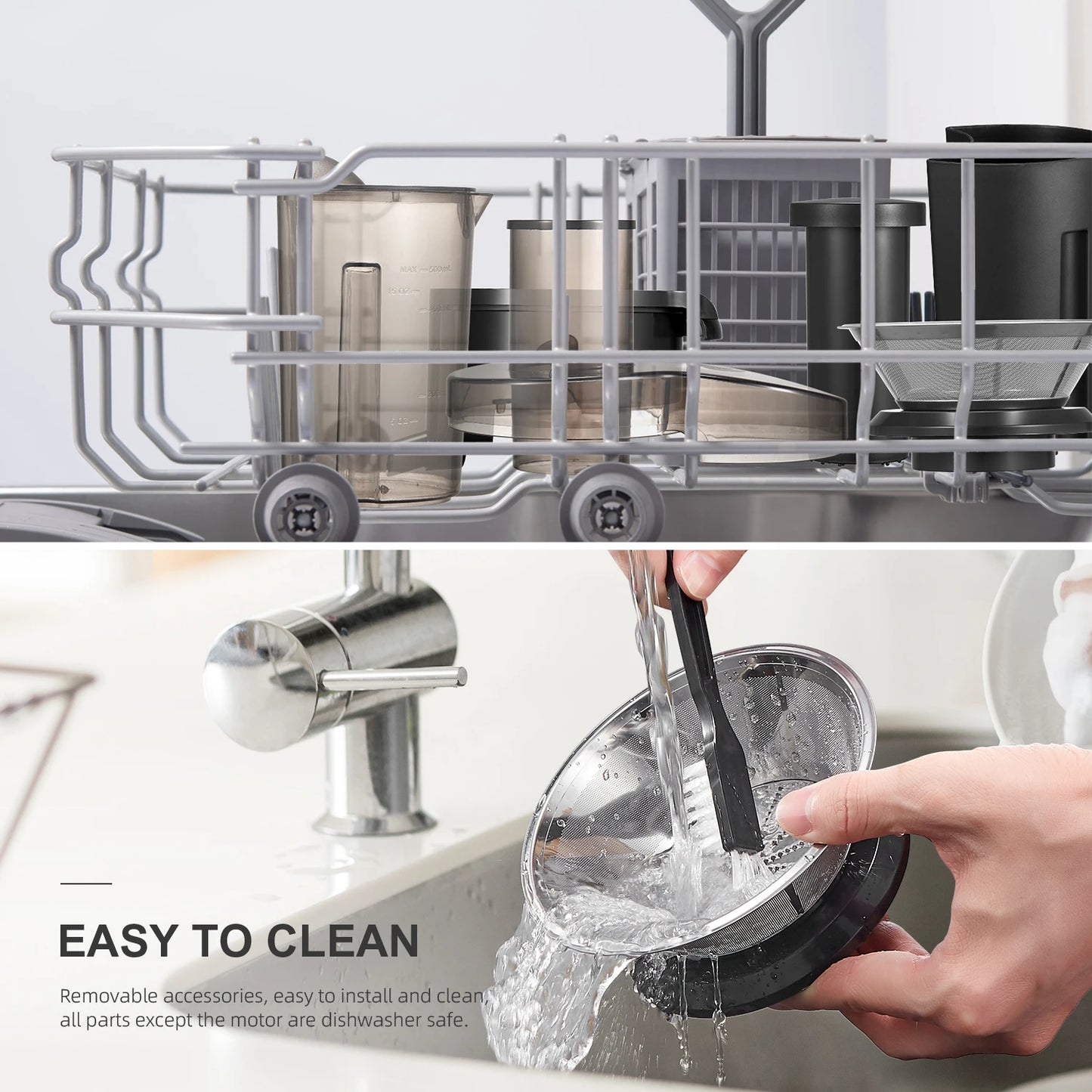 Qcen Juicer Machine 500W Centrifugal Juicer Extractor with Wide Mouth 3 Inch Feed Chute for Fruit and Vegetable Easy to Clean