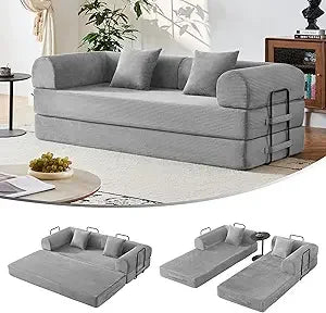 DAFIFY Corduroy 79 Inch Modular Sofa Bed With Fixed Frame