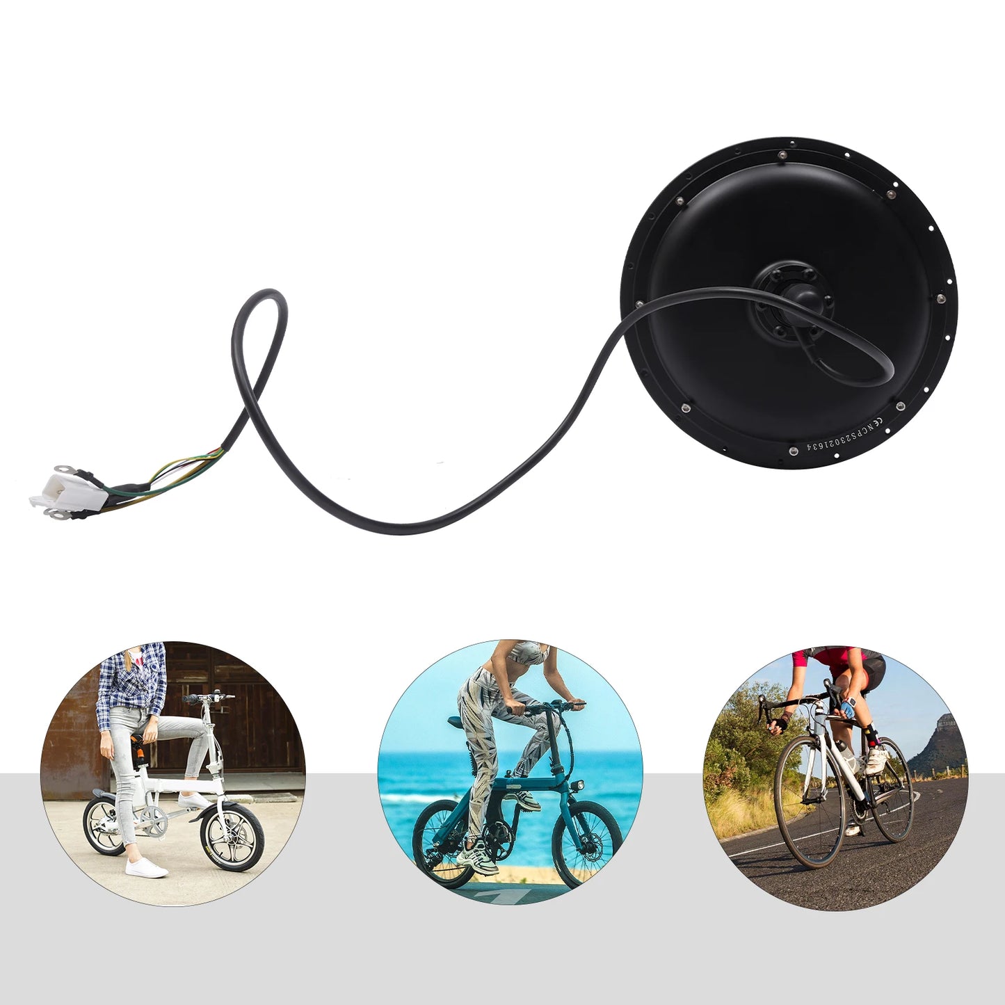 Brushless 1000W 48V Rear Wheel Hub Motor For Electric Bikes